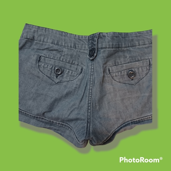 CAVALINI DENIM JEAN SHORTS BUTTON - Picture 3 of 7